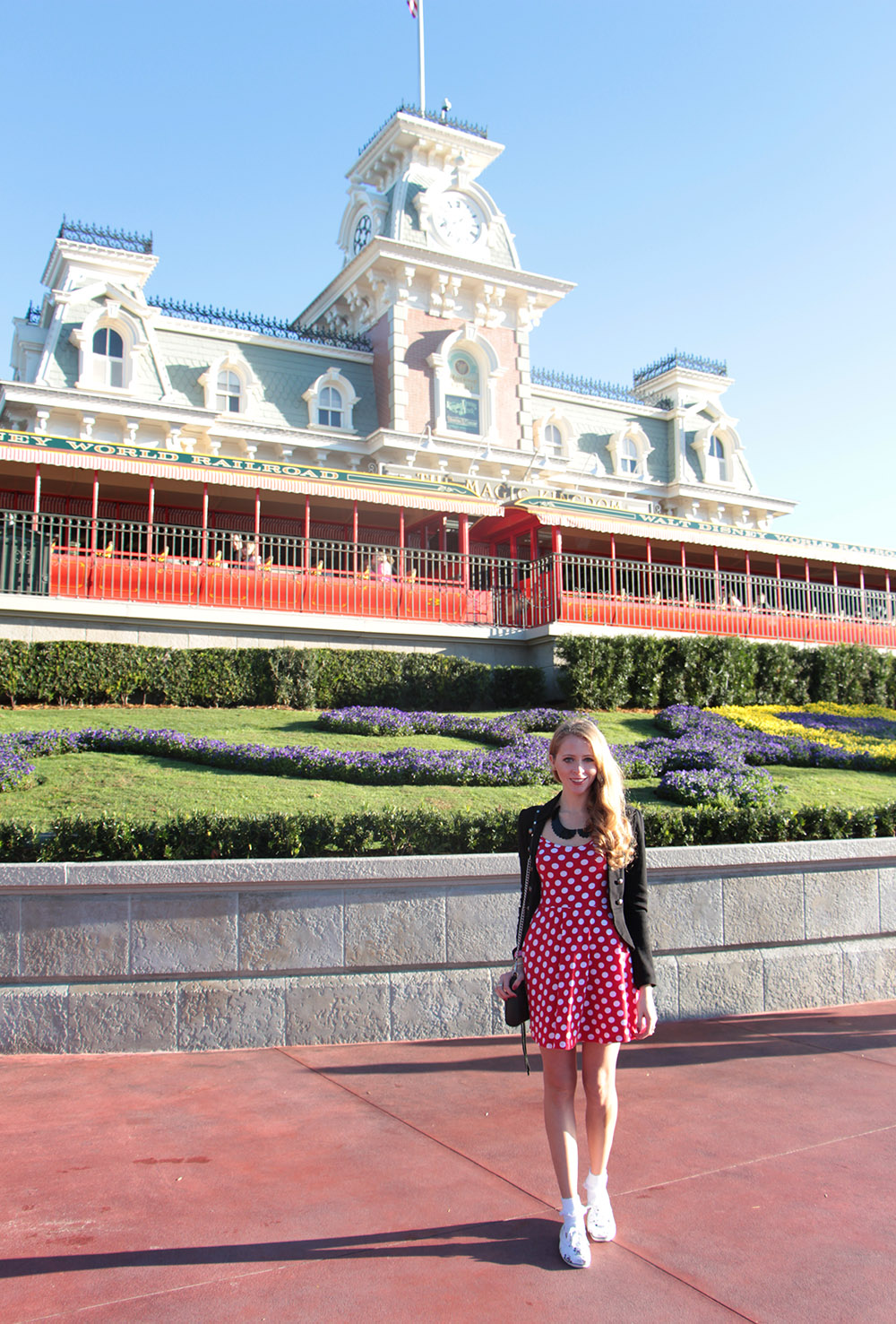 Minnie Mouse visits Magic Kingdom